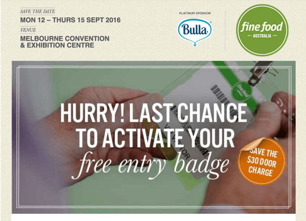 Last Chance to get your Free online registration To Fine Food