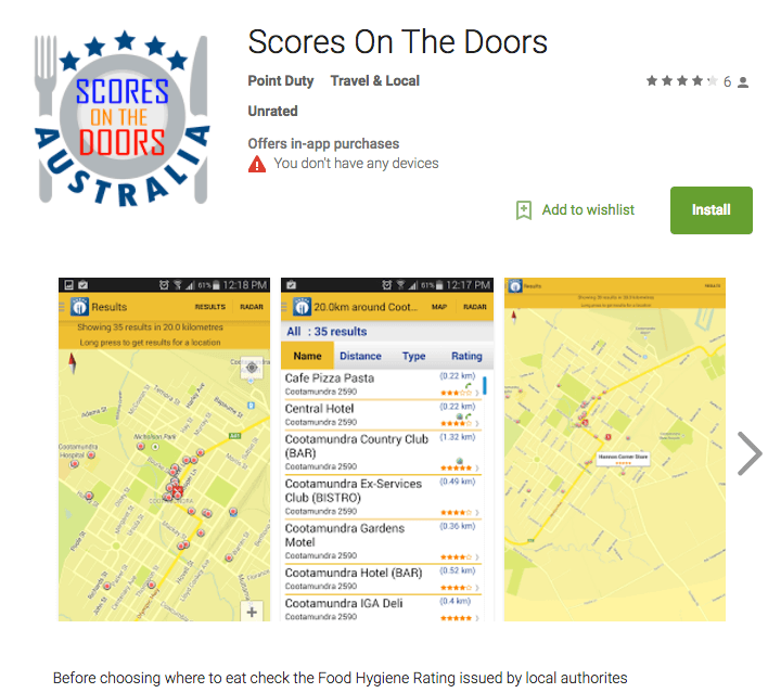 Scores On Door Android App