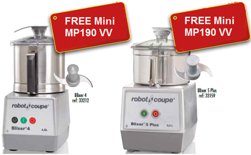 Buy a Blixer® 4 or Blixer® 5 and receive a free Mini MP190VV