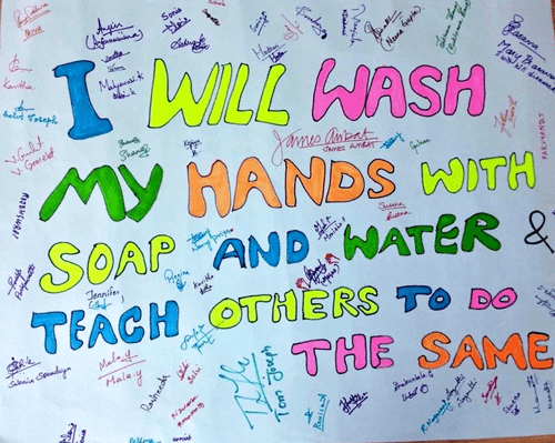 I will wash my hands pledge