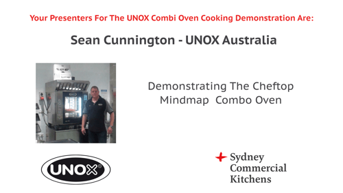 Sean Cunnington - UNOX Australia - Demonstrating The Cheftop Mindmap Combi Oven
