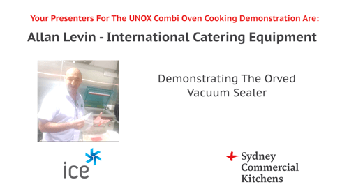 Allan Levin - International Catering Equipmen - Demonstrating The Orved Vacuum Sealer