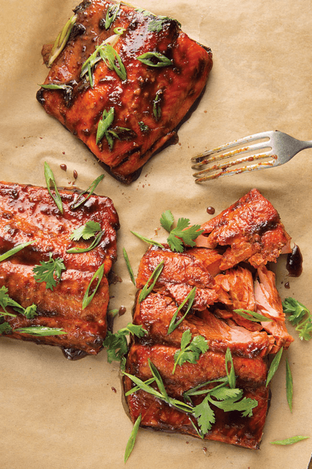 Sweet and Spicy Sriracha Glazed Salmon